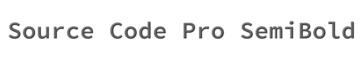 Source Code Pro SemiBold 