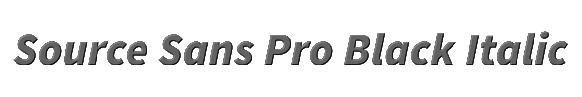 Source Sans Pro Black Italic 