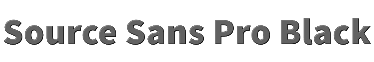 Source Sans Pro Black 