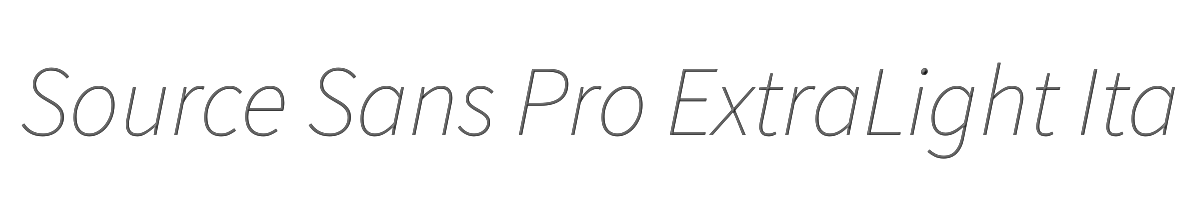 Source Sans Pro ExtraLight Italic 
