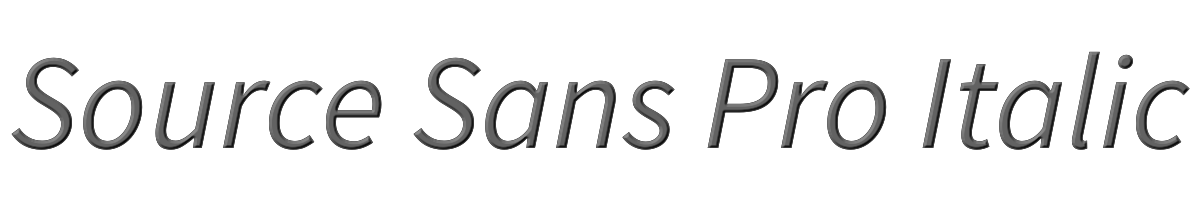 Source Sans Pro Italic 