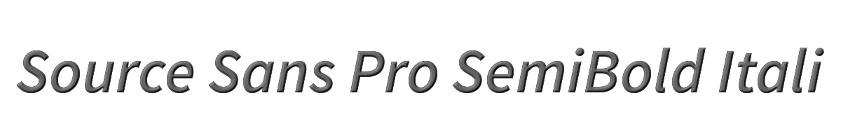 Source Sans Pro SemiBold Italic 