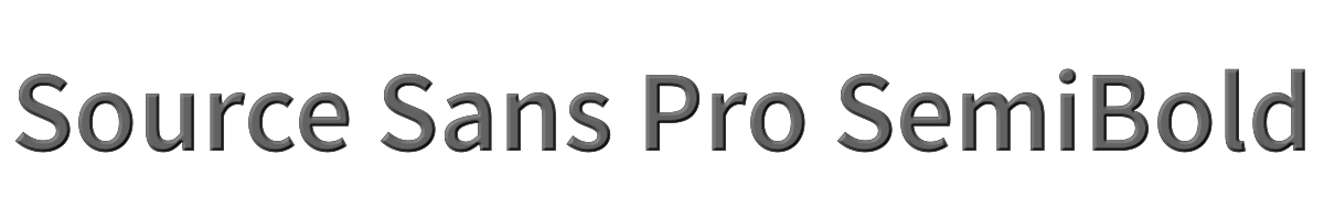 Source Sans Pro SemiBold 