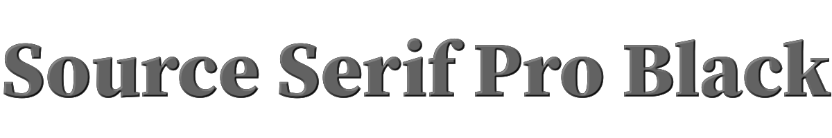 Source Serif Pro Black 