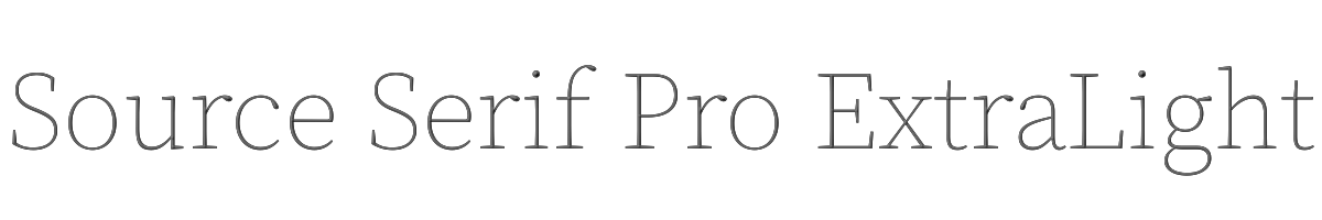 Source Serif Pro ExtraLight 