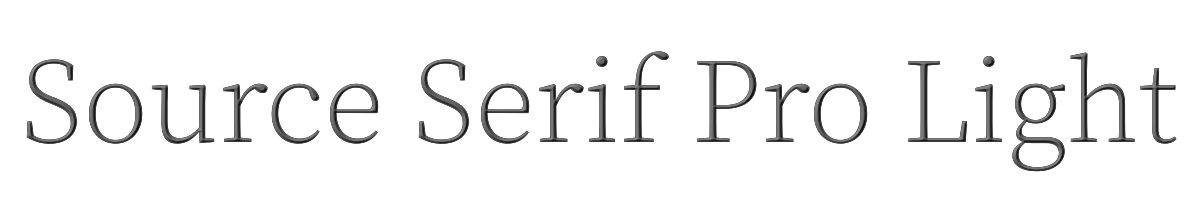 Source Serif Pro Light 