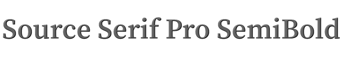 Source Serif Pro SemiBold 