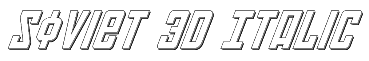 Soviet 3D Italic 