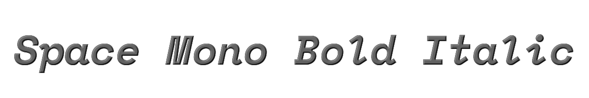 Space Mono Bold Italic 