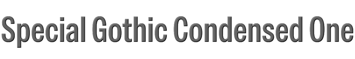 Special Gothic Condensed One 