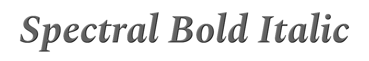 Spectral Bold Italic 