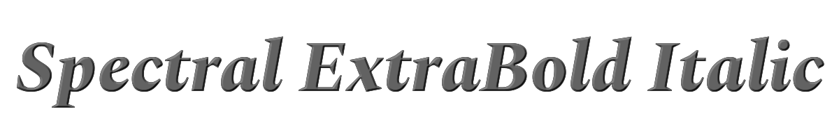 Spectral ExtraBold Italic 