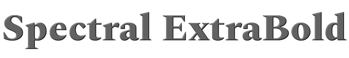 Spectral ExtraBold 