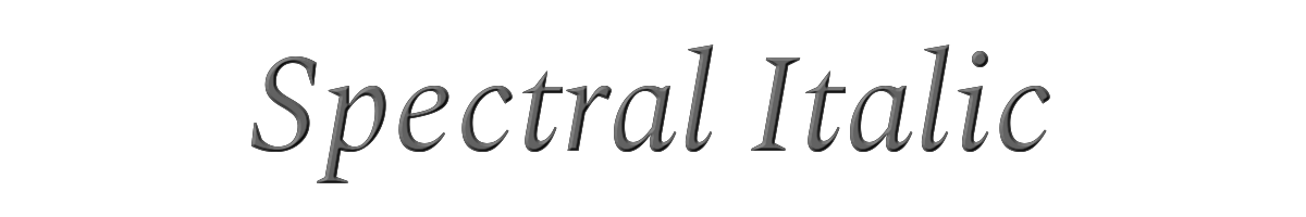 Spectral Italic 