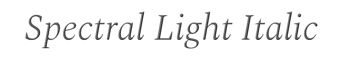 Spectral Light Italic 