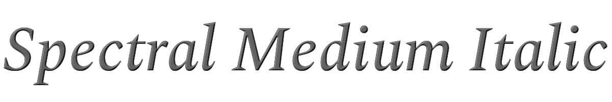 Spectral Medium Italic 