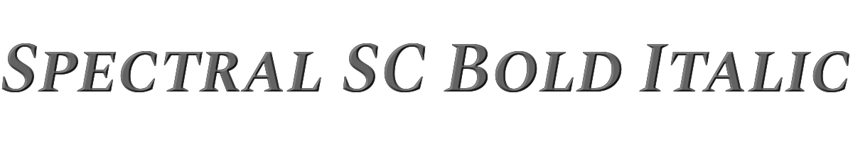 Spectral SC Bold Italic 