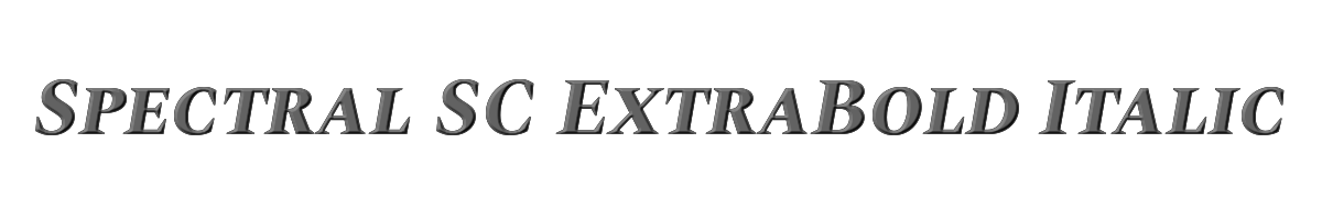 Spectral SC ExtraBold Italic 