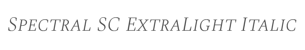 Spectral SC ExtraLight Italic 
