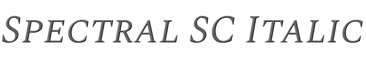 Spectral SC Italic 