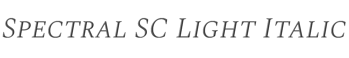 Spectral SC Light Italic 