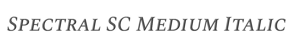 Spectral SC Medium Italic 