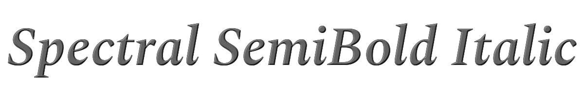 Spectral SemiBold Italic 
