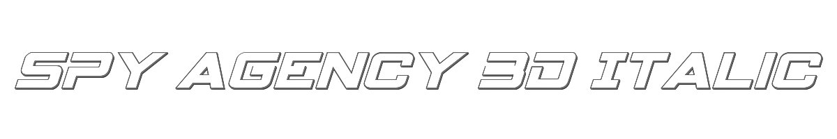 Spy Agency 3D Italic 