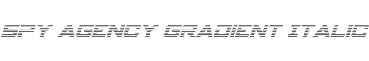 Spy Agency Gradient Italic 