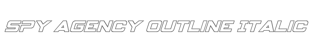 Spy Agency Outline Italic 