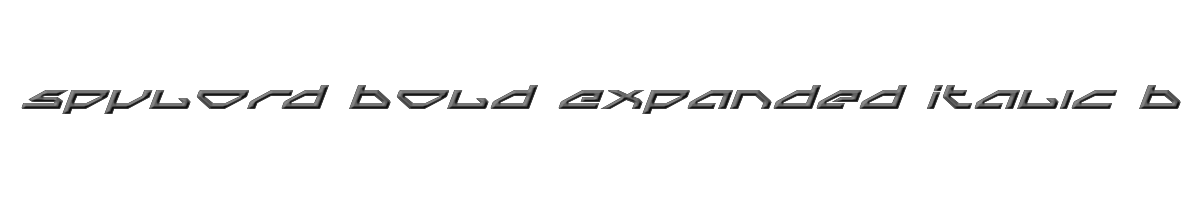 Spylord Bold Expanded Italic BoldExpandedItalic 