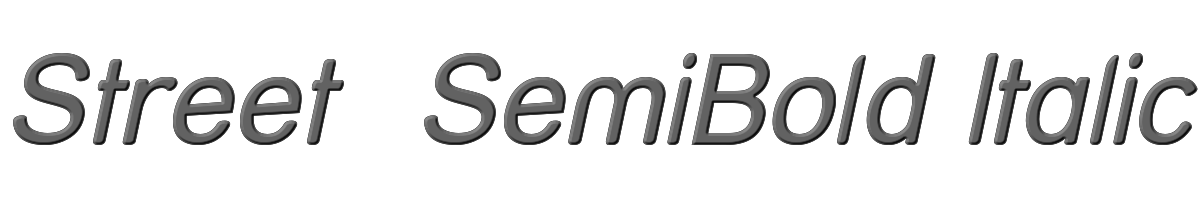 Street  SemiBold Italic 