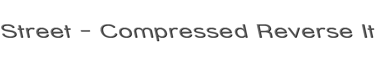 Street - Compressed Reverse Italic 