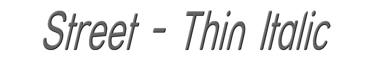 Street - Thin Italic 