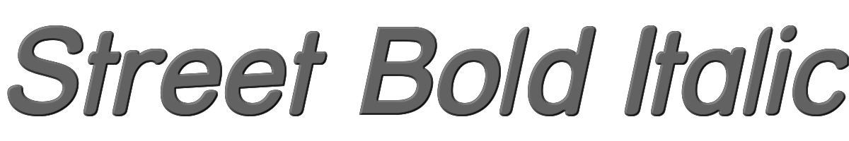 Street Bold Italic 
