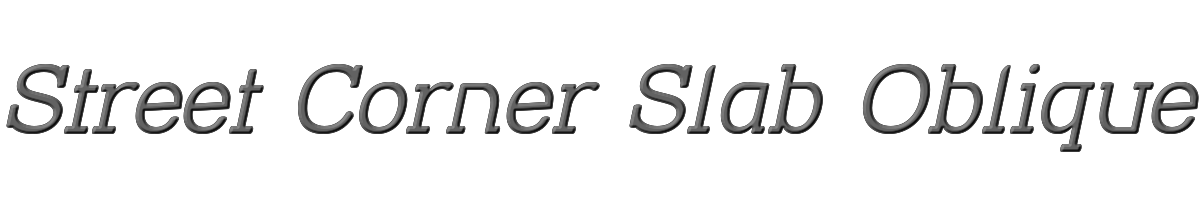 Street Corner Slab Oblique 