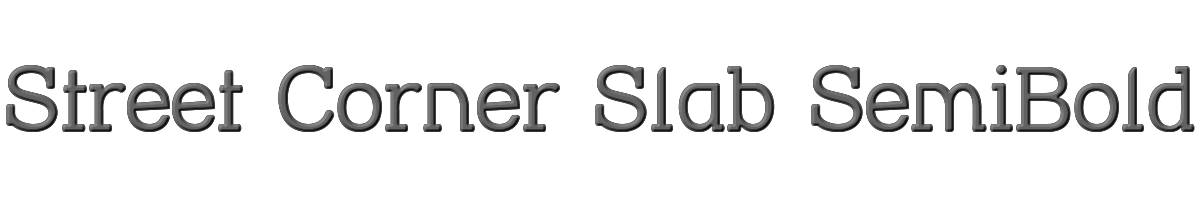 Street Corner Slab SemiBold 