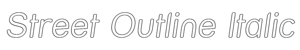 Street Outline Italic 
