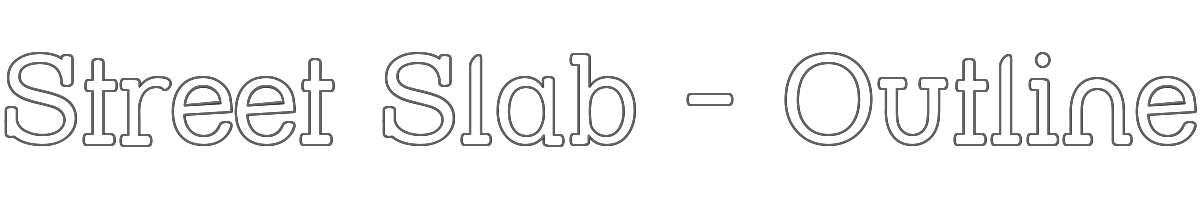 Street Slab - Outline 