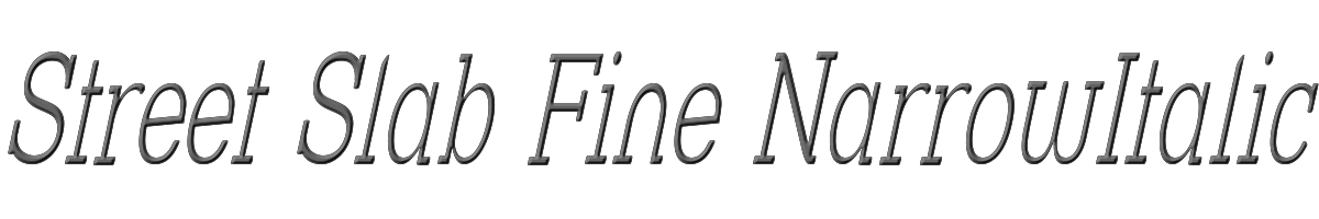 Street Slab Fine NarrowItalic 