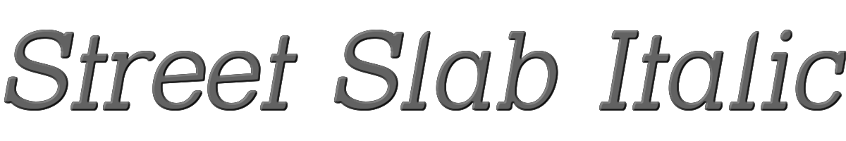 Street Slab Italic 