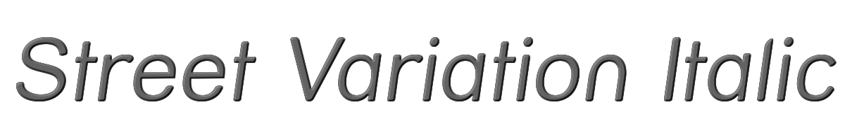 Street Variation Italic 