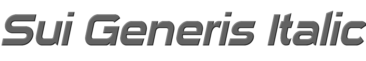 Sui Generis Italic 