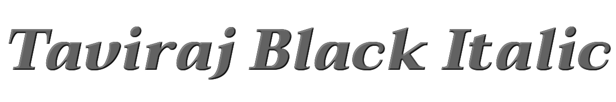 Taviraj Black Italic 