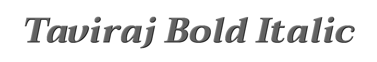 Taviraj Bold Italic 