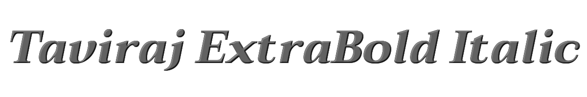 Taviraj ExtraBold Italic 