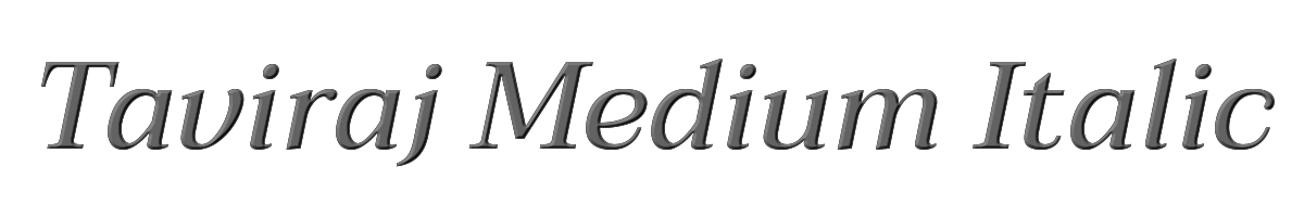 Taviraj Medium Italic 
