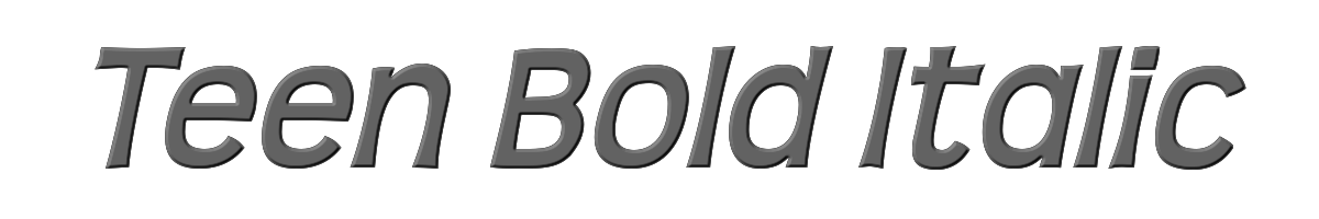 Teen Bold Italic 