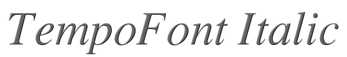 TempoFont Italic 