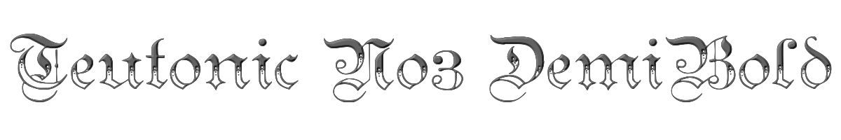 Teutonic No3 DemiBold 